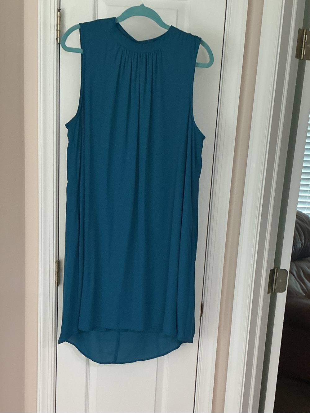 Sleeveless Teal Mini Cocktail Dress- Women's 2X